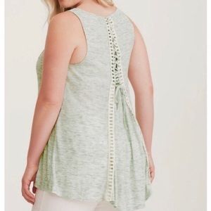 Torrid Lace Up Back Tank